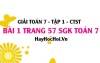 Giải bài 1 trang 57 Toán 7 Tập 1 SGK Chân trời sáng tạo: Lăng trụ đứng